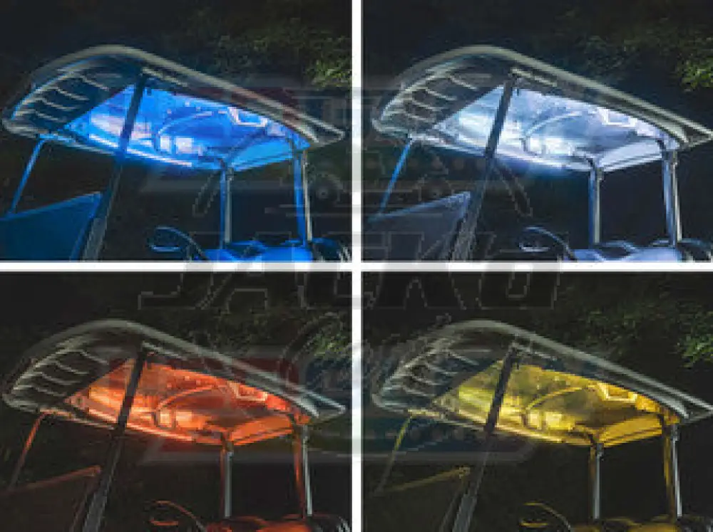 4pc Million Color LED Golf Cart Canopy and Interior Add-On Lighting Kit - Image 4
