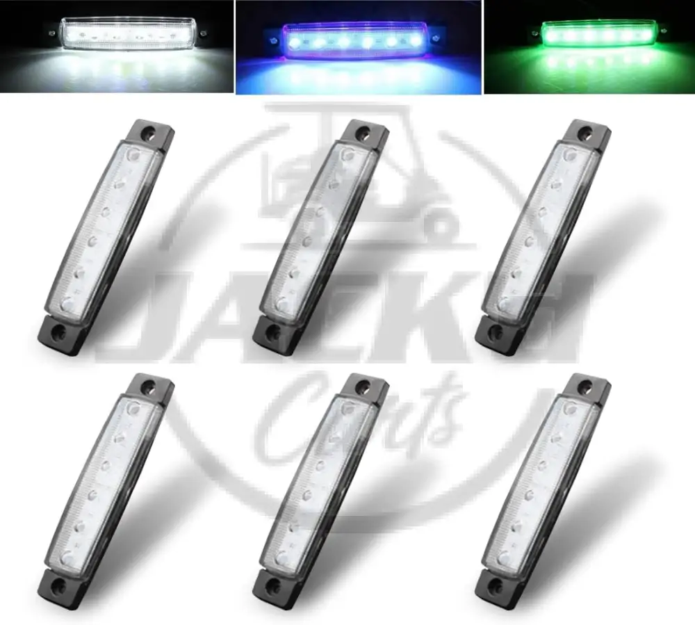 Botepon 6Pcs Led Rock Lights, Strip Lights, Wheel Well Lights, Led Underglow Kit for Golf Cart, Trucks, Jeep Wrangler, RZR, Offroad, F150, F250, Snowmobile (White)