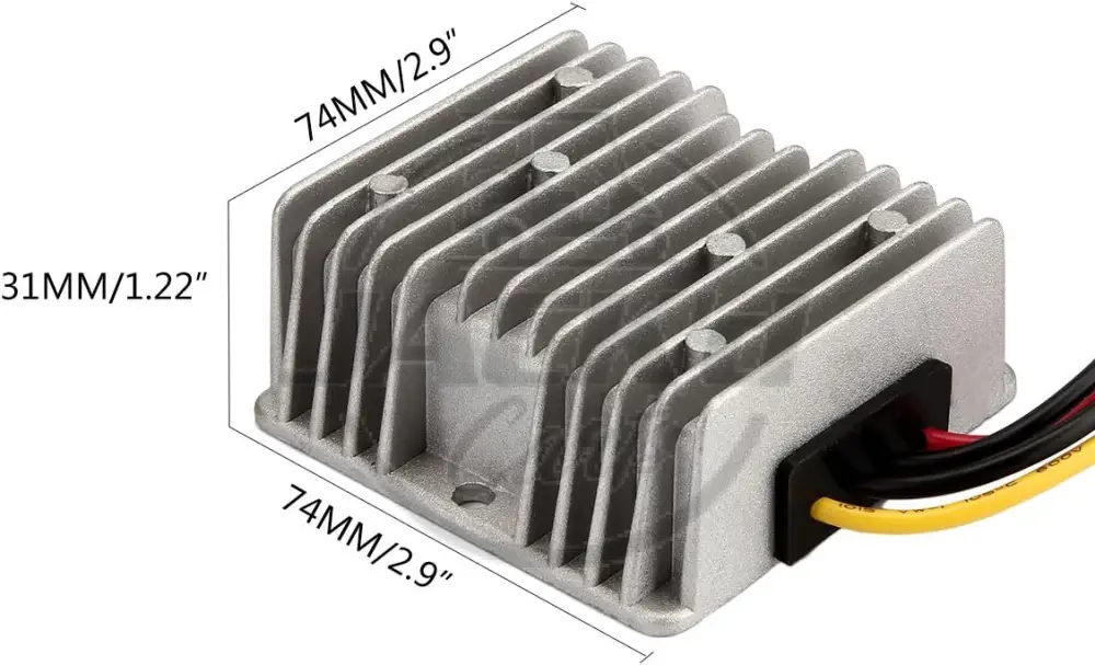 BZONE DC to DC Voltage Reducer Step Down Waterproof Voltage Regulator Buck Converter for Golf Cart Club Car (48V to 12V 10A) - Image 3