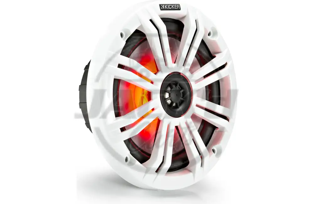 A Pair of Kicker 45KM654 6.5" 390w Marine Boat Speakers KM65 w/ White Grilles